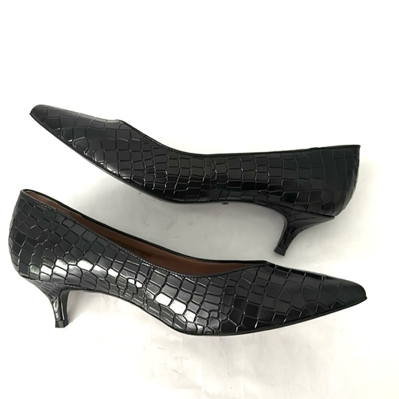 Vionic Kit Josie Croc Black Croc-Embossed Leather Women's Pumps 10 NWOB - Picture 5 of 12